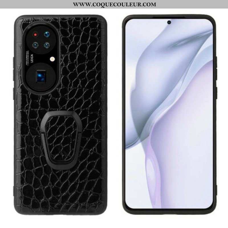Coque Huawei P50 Pro Style Crocodile Anneau-Support