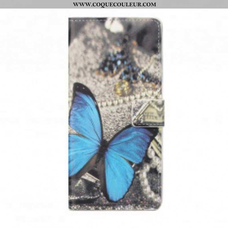 Housse Motorola Edge 20 Papillon Bleu