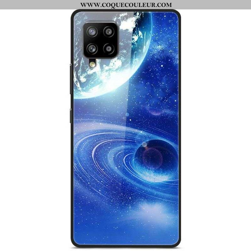 Coque Samsung Galaxy A42 5G Verre et Silicone Planètes