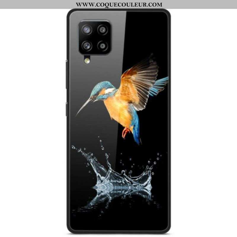 Coque Samsung Galaxy A42 5G Verre Trempé Oiseau Couronne