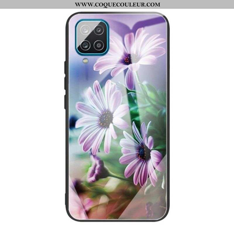 Coque Samsung Galaxy M32 Verre Trempé Fleurs