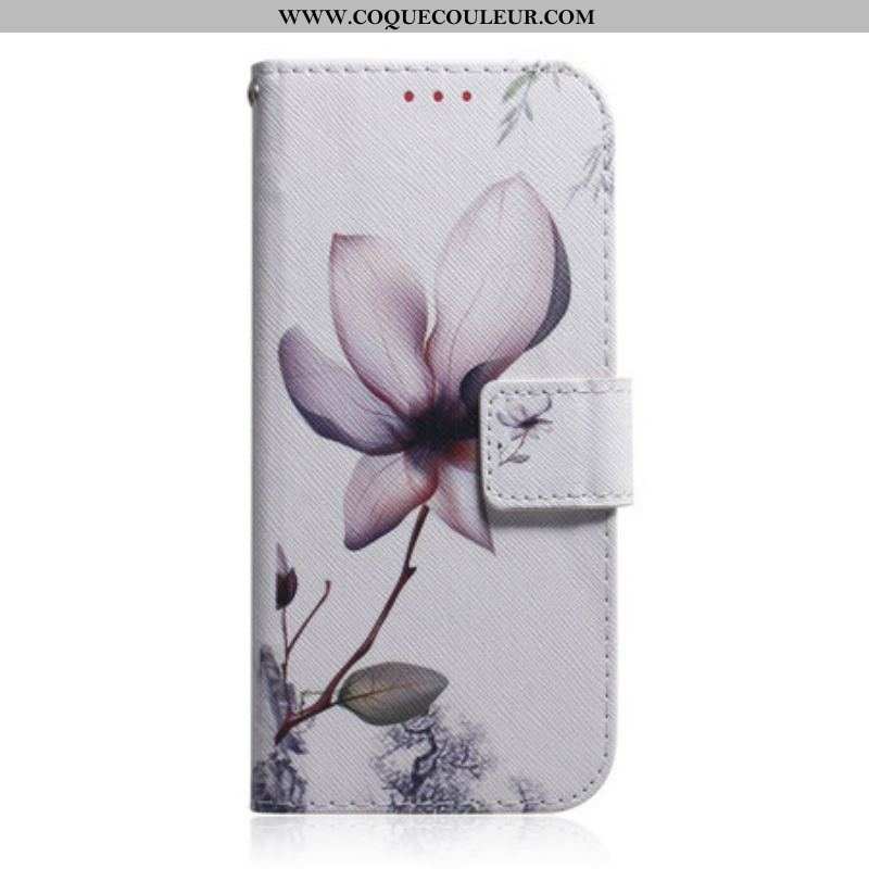 Housse iPhone 13 Pro Fleur Vieux Rose