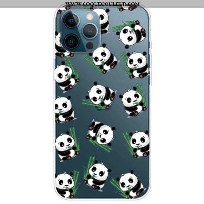 Coque iPhone 14 Pro Transparente Petits Pandas