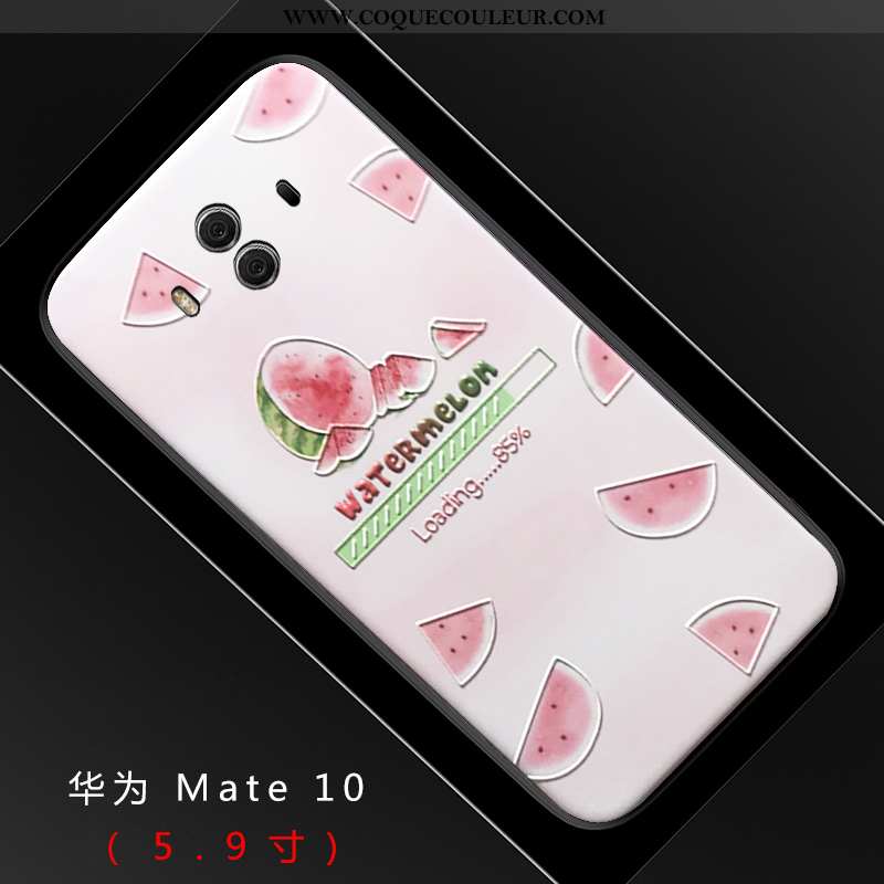 Coque Huawei Mate 10 Tendance Protection Personnalité, Housse Huawei Mate 10 Légère Silicone Rouge