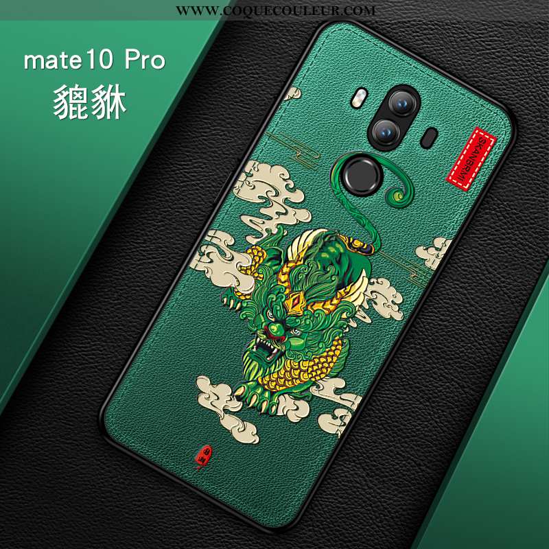 Housse Huawei Mate 10 Pro Fluide Doux Coque Vert, Étui Huawei Mate 10 Pro Silicone Incassable Verte