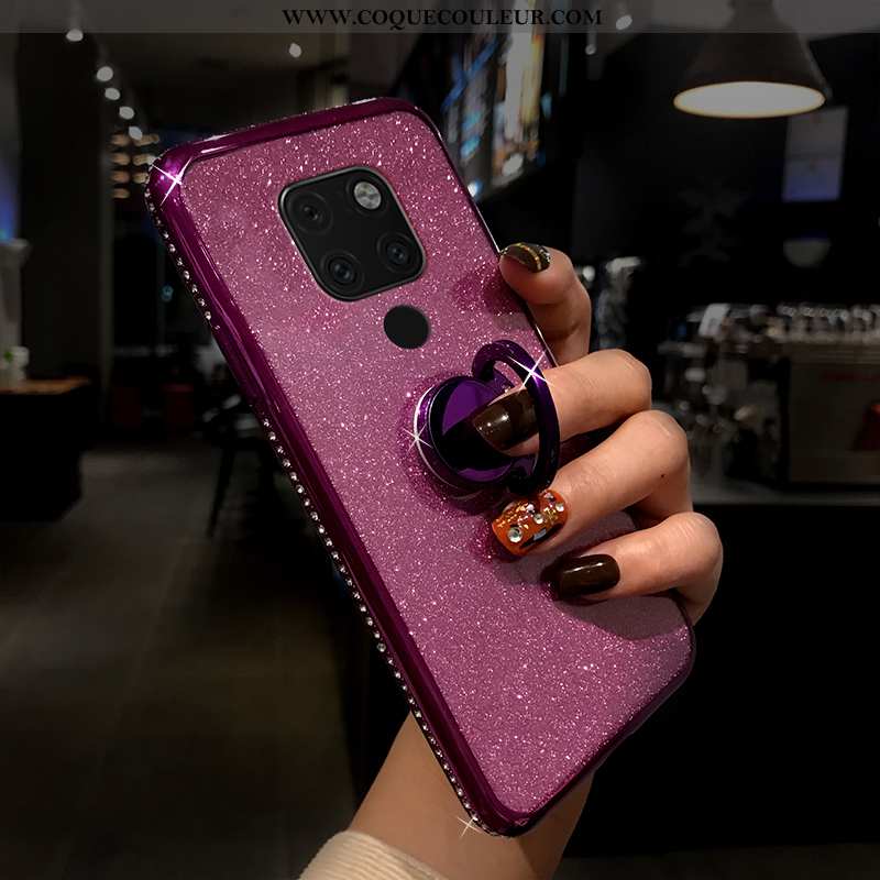 Housse Huawei Mate 20 Silicone Luxe Net Rouge, Étui Huawei Mate 20 Protection Violet
