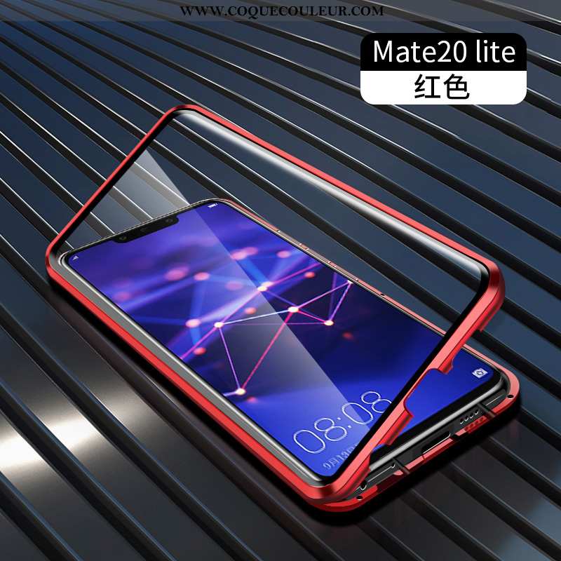 Coque Huawei Mate 20 Lite Verre Net Rouge Jeunesse, Housse Huawei Mate 20 Lite Transparent Difficile