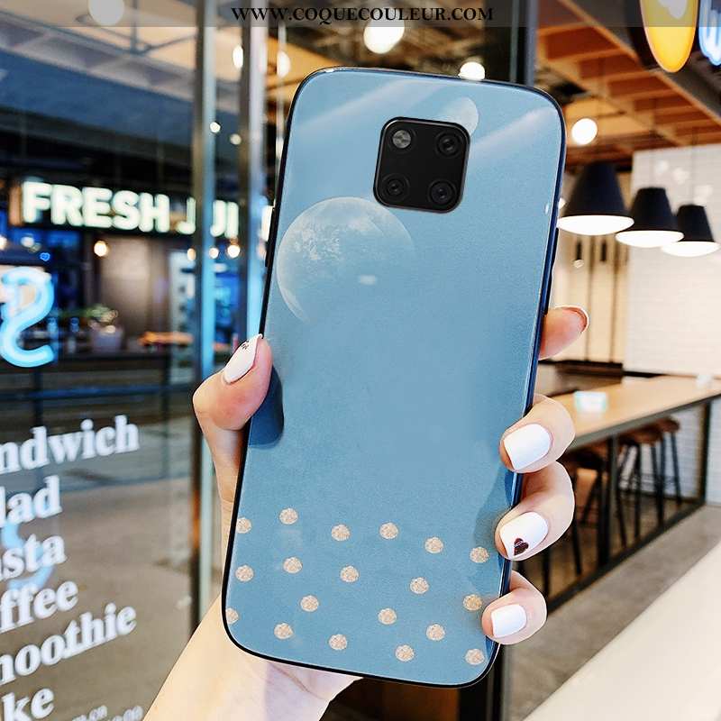 Housse Huawei Mate 20 Pro Protection Incassable Coque, Étui Huawei Mate 20 Pro Tendance Support Blan