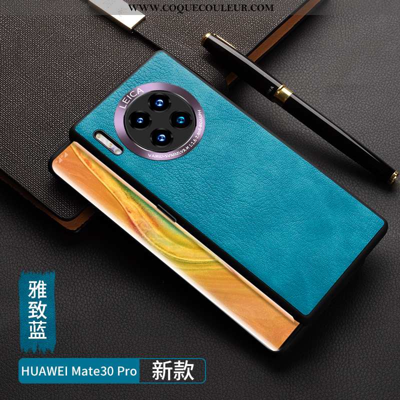 Étui Huawei Mate 30 Pro Silicone Incassable Cuir, Coque Huawei Mate 30 Pro Protection Téléphone Port