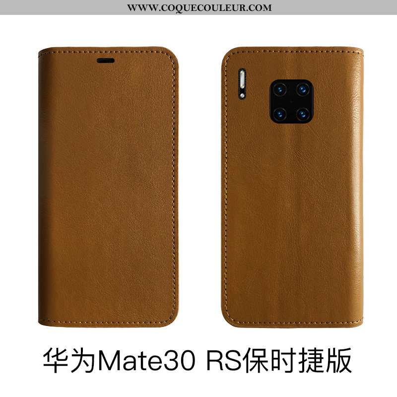 Housse Huawei Mate 30 Rs Protection Téléphone Portable, Étui Huawei Mate 30 Rs Cuir Véritable Bovins