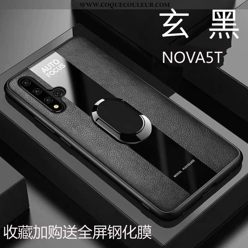 Coque Huawei Nova 5t Silicone Noir Coque, Housse Huawei Nova 5t Protection Incassable