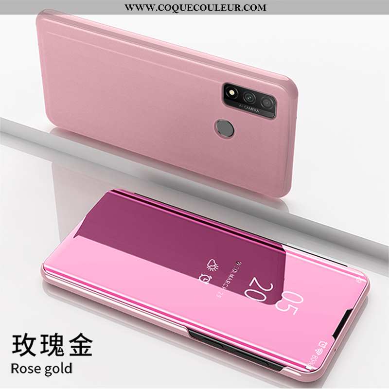 Étui Huawei P Smart 2020 Cuir Housse Téléphone Portable, Coque Huawei P Smart 2020 Blanc Blanche