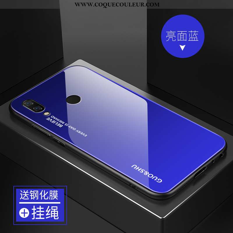 Housse Huawei P Smart+ Délavé En Daim Téléphone Portable Créatif, Étui Huawei P Smart+ Personnalité 