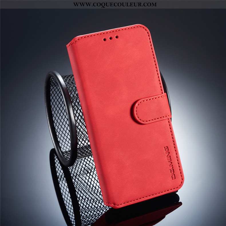 Coque Huawei P20 Cuir Clamshell Incassable, Housse Huawei P20 Gris Téléphone Portable