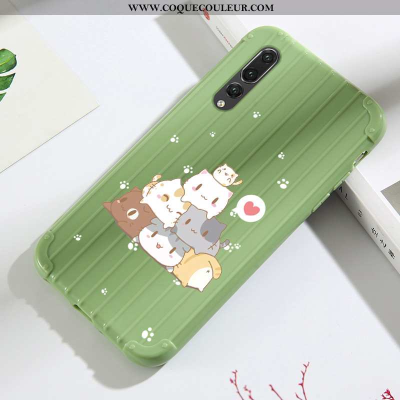 Coque Huawei P20 Pro Silicone Charmant Créatif, Housse Huawei P20 Pro Protection Vert Verte
