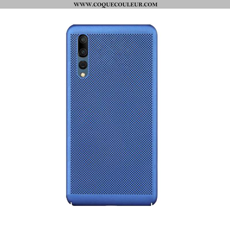 Housse Huawei P20 Pro Délavé En Daim Coque Bleu, Étui Huawei P20 Pro Protection Mesh Bleu