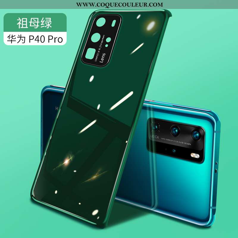 Étui Huawei P40 Pro Protection Téléphone Portable Nouveau, Coque Huawei P40 Pro Verre Armée Verte