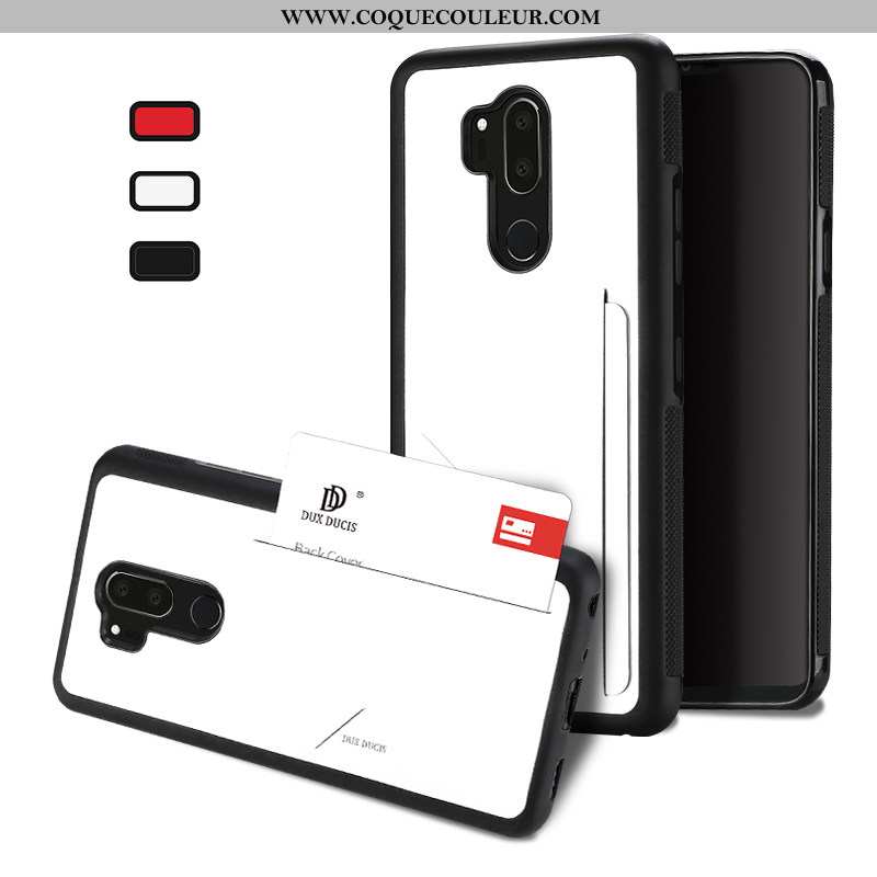 Housse Lg G7 Thinq Fluide Doux Cuir, Étui Lg G7 Thinq Protection Téléphone Portable Noir