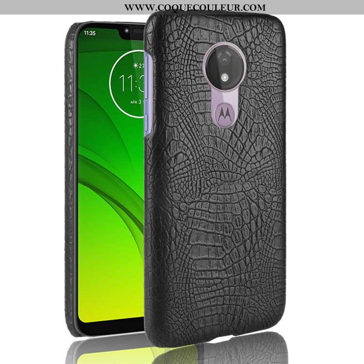 Housse Moto G7 Power Créatif Téléphone Portable Coque, Étui Moto G7 Power Modèle Fleurie Noir