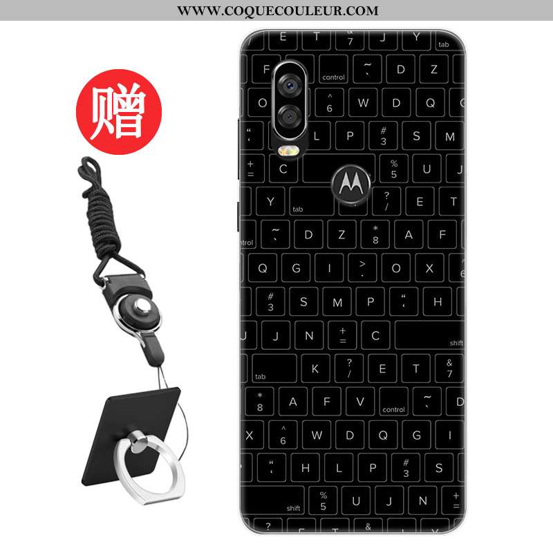 Housse Motorola One Vision Protection Coque Étui, Étui Motorola One Vision Personnalité Rat Rouge