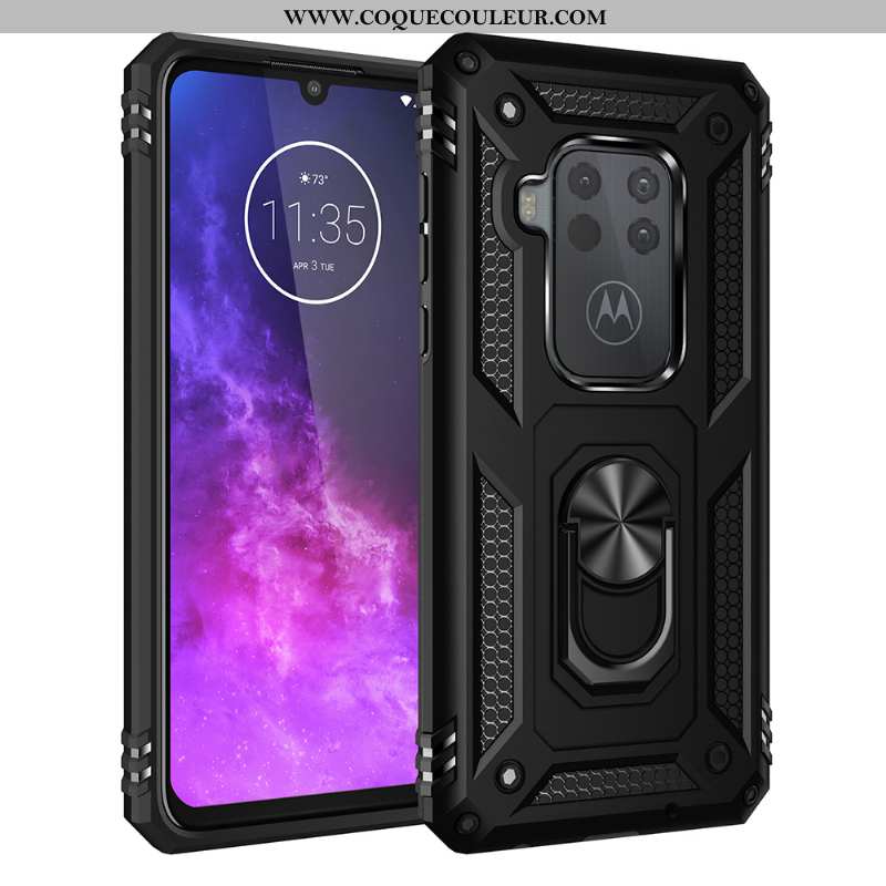 Coque Motorola One Zoom Support Difficile Magnétisme, Housse Motorola One Zoom Rouge