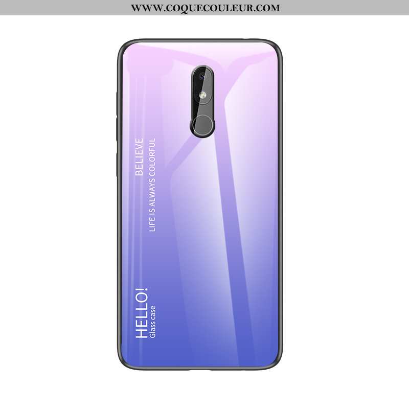 Étui Nokia 3.2 Silicone Simple Dégradé, Coque Nokia 3.2 Protection Bleu