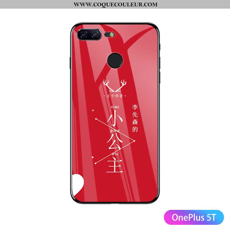 Housse Oneplus 5t Personnalité Amoureux Téléphone Portable, Étui Oneplus 5t Ultra Personnalisé Rouge
