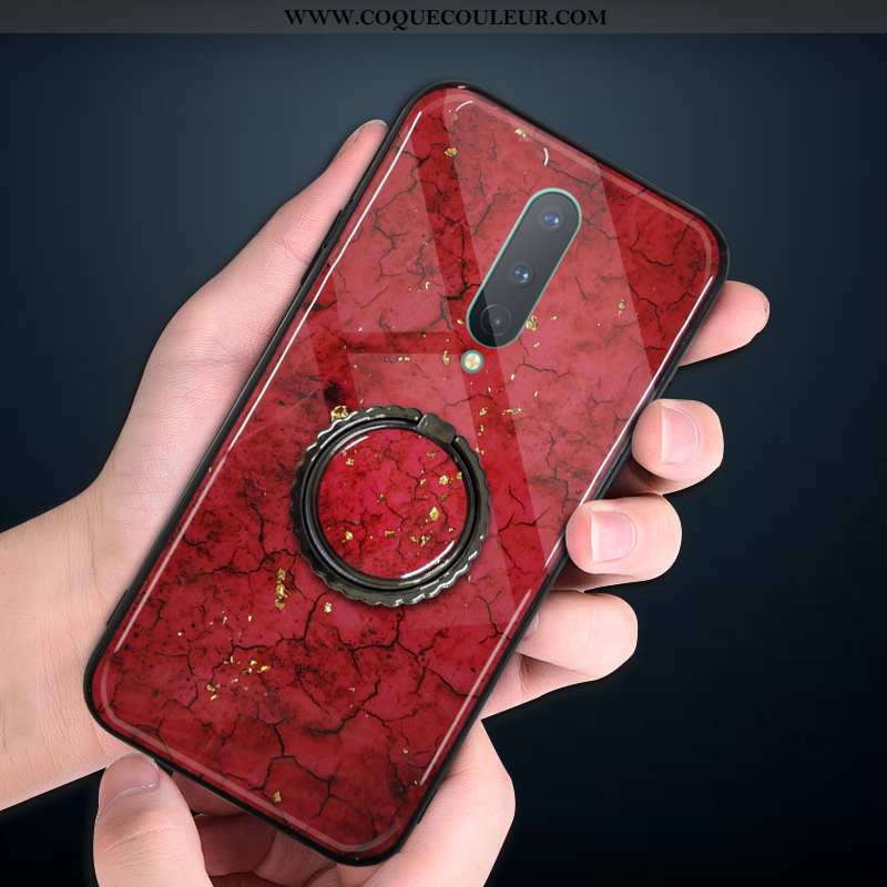 Coque Oneplus 7 Pro Luxe Téléphone Portable Rouge, Housse Oneplus 7 Pro Fluide Doux Protection Viole