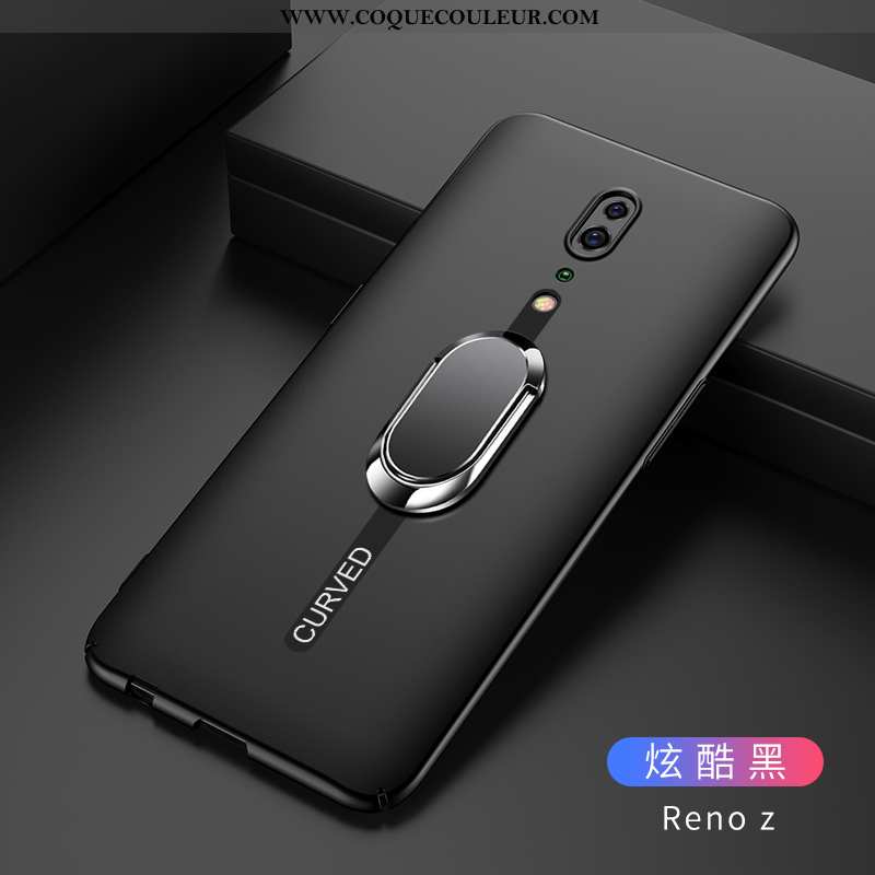 Étui Oppo Reno Z Protection Noir, Coque Oppo Reno Z Délavé En Daim Téléphone Portable Noir