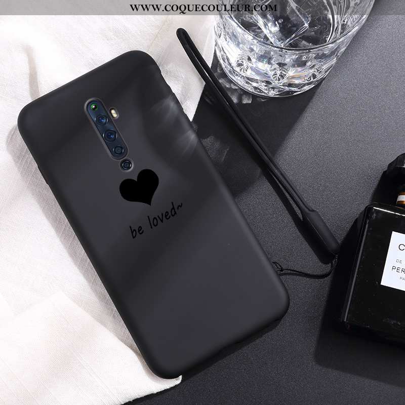 Coque Oppo Reno2 Créatif Fluide Doux Protection, Housse Oppo Reno2 Ultra Téléphone Portable Noir