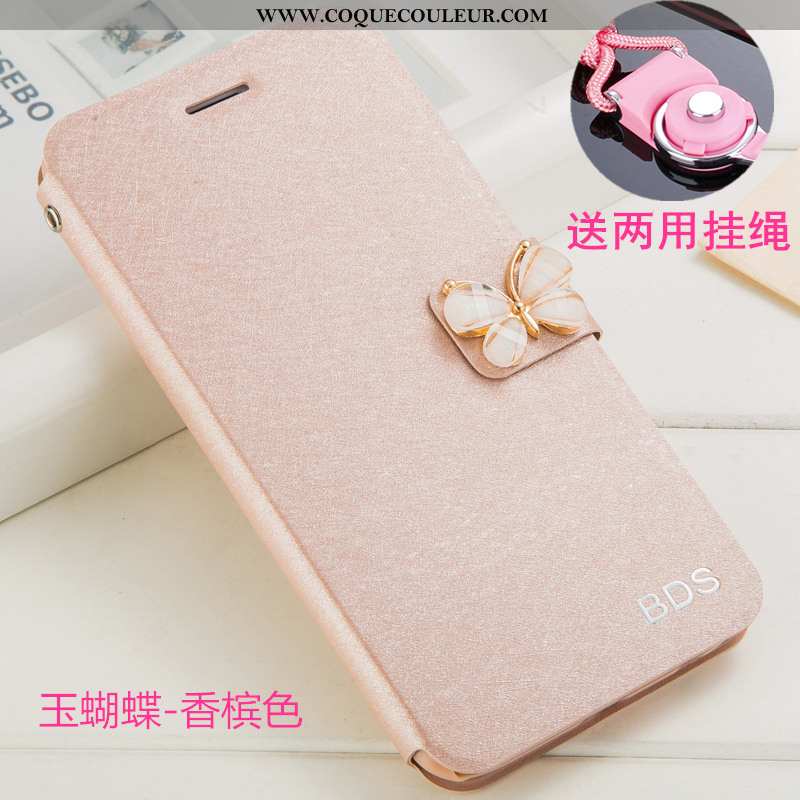 Housse Oppo Reno2 Z Protection Incassable Cuir, Étui Oppo Reno2 Z Strass Support Champagne