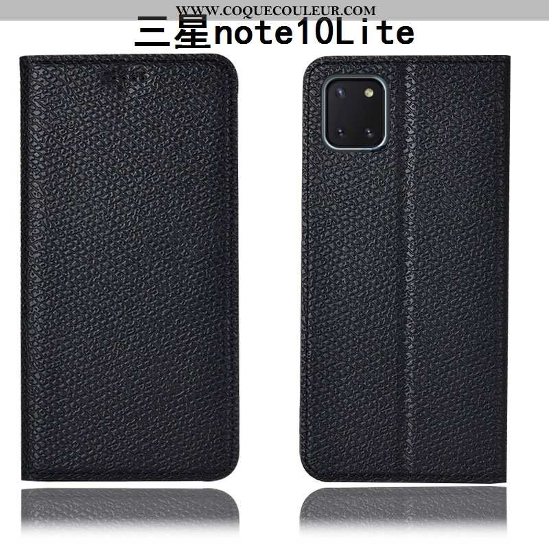 Étui Samsung Galaxy Note 10 Lite Cuir Véritable Housse Protection, Coque Samsung Galaxy Note 10 Lite