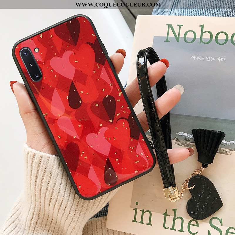 Coque Samsung Galaxy Note 10 Fluide Doux Incassable Rouge, Housse Samsung Galaxy Note 10 Silicone Té