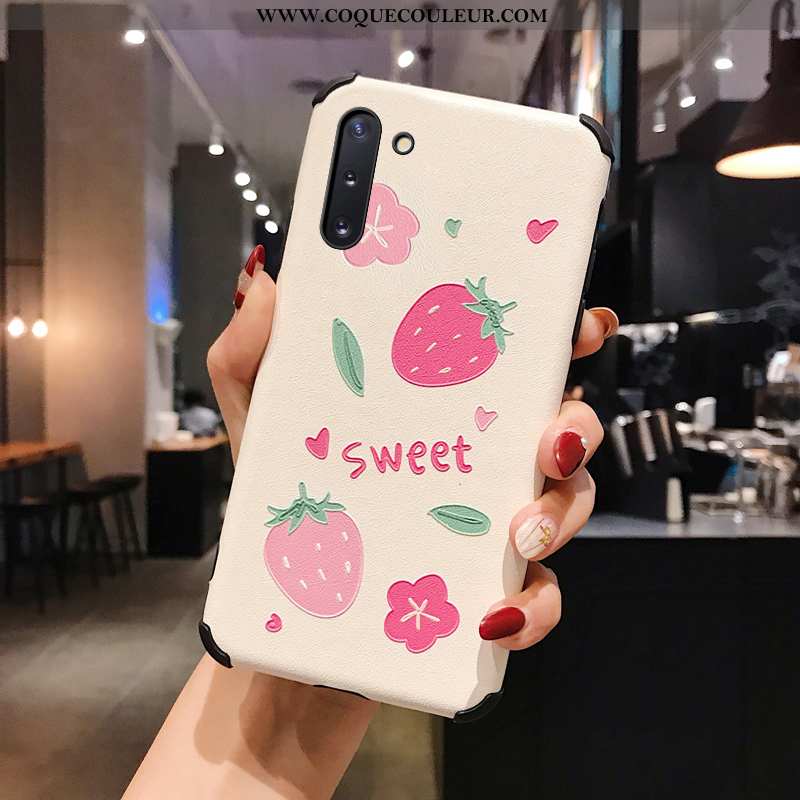Coque Samsung Galaxy Note 10 Protection Rose Étui, Housse Samsung Galaxy Note 10 Tendance