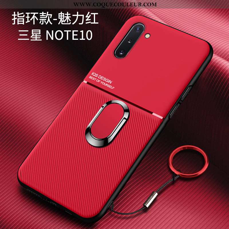 Étui Samsung Galaxy Note 10 Silicone Net Rouge Personnalité, Coque Samsung Galaxy Note 10 Protection