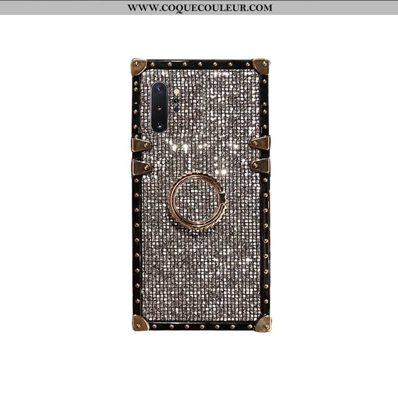 Coque Samsung Galaxy Note 10+ Protection Tempérer Membrane, Housse Samsung Galaxy Note 10+ Noir Inca