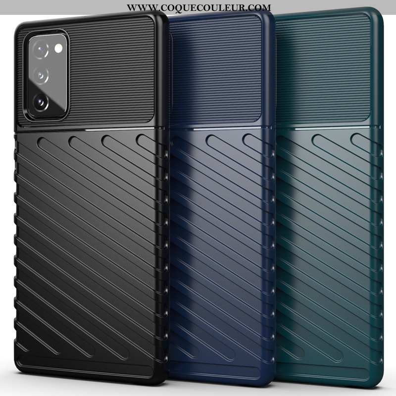 Étui Samsung Galaxy Note20 Silicone Noir Étoile, Coque Samsung Galaxy Note20 Incassable