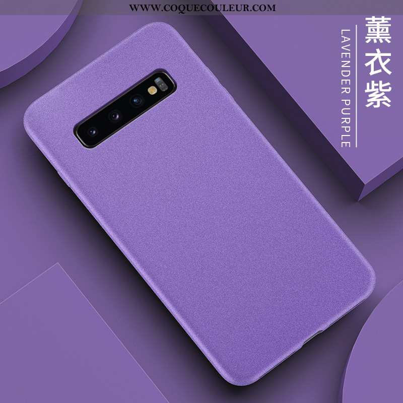 Coque Samsung Galaxy S10 Silicone Violet Étoile, Housse Samsung Galaxy S10 Protection Ultra
