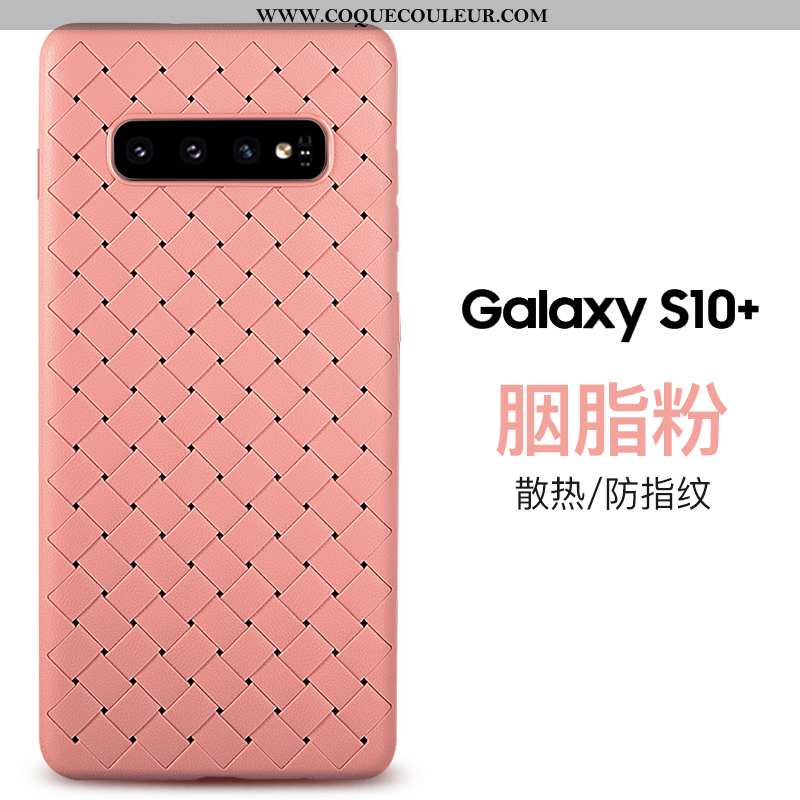 Coque Samsung Galaxy S10+ Cuir Téléphone Portable Silicone, Housse Samsung Galaxy S10+ Modèle Fleuri