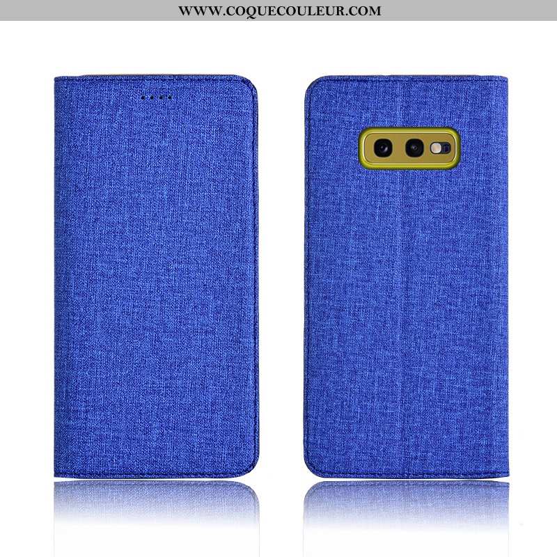 Étui Samsung Galaxy S10e Protection Nouveau Téléphone Portable, Coque Samsung Galaxy S10e Cuir Bleu
