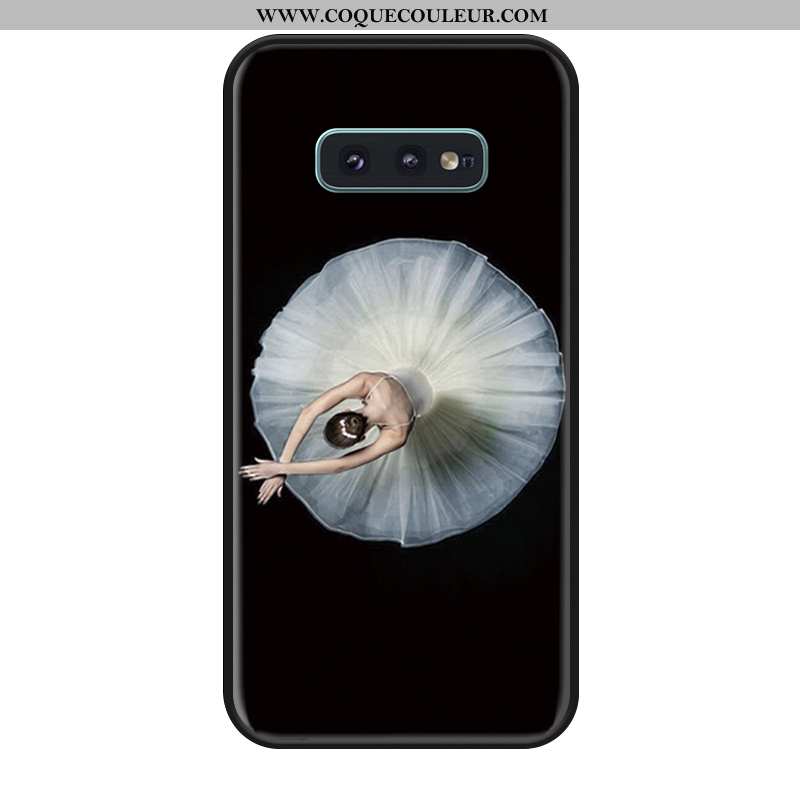 Étui Samsung Galaxy S10e Silicone Noir Ballet, Coque Samsung Galaxy S10e Ornements Suspendus Étoile