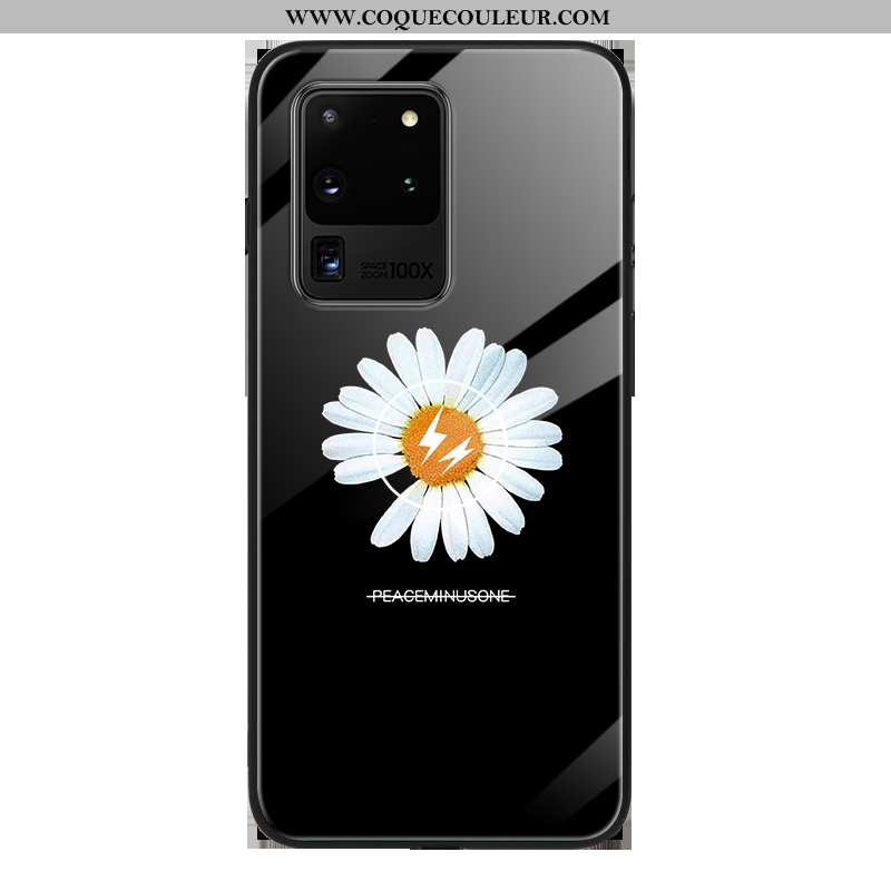 Étui Samsung Galaxy S20 Ultra Tendance Noir Étoile, Coque Samsung Galaxy S20 Ultra Protection Net Ro