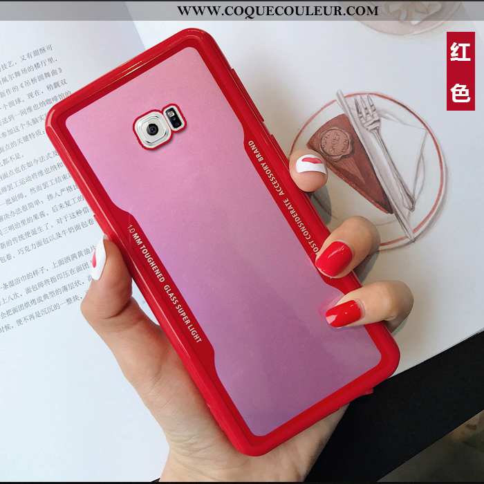 Coque Samsung Galaxy S6 Mode Téléphone Portable Rouge, Housse Samsung Galaxy S6 Silicone Simple Roug