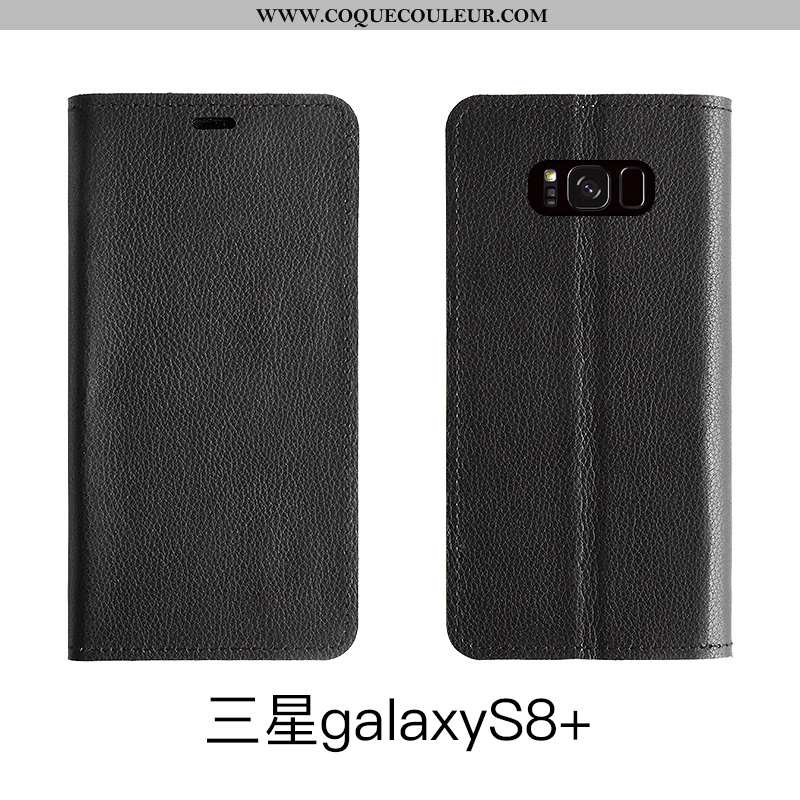 Coque Samsung Galaxy S8+ Cuir Housse Téléphone Portable, Samsung Galaxy S8+ Protection Bovins Marron