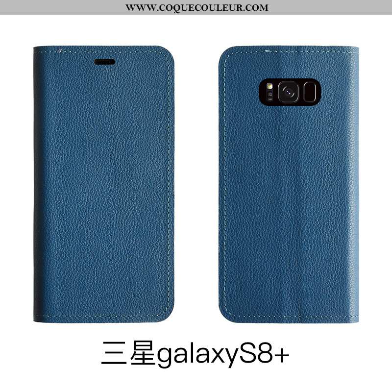 Coque Samsung Galaxy S8+ Cuir Housse Téléphone Portable, Samsung Galaxy S8+ Protection Bovins Marron