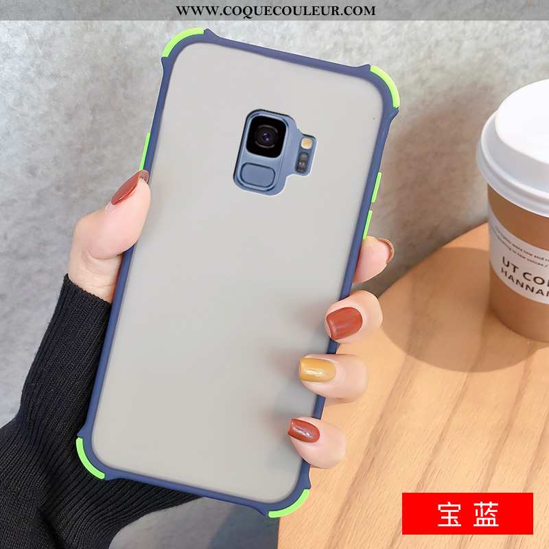 Coque Samsung Galaxy S9 Créatif Fluide Doux Délavé En Daim, Housse Samsung Galaxy S9 Tendance Noir