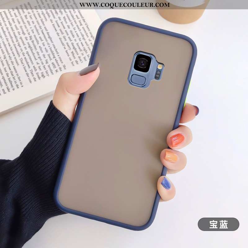 Étui Samsung Galaxy S9 Tendance Simple Incassable, Coque Samsung Galaxy S9 Protection Turquoise