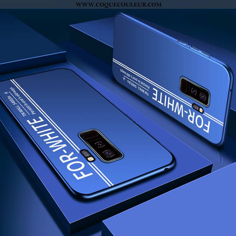 Étui Samsung Galaxy S9+ Délavé En Daim Coque, Coque Samsung Galaxy S9+ Personnalité Étoile Bleu