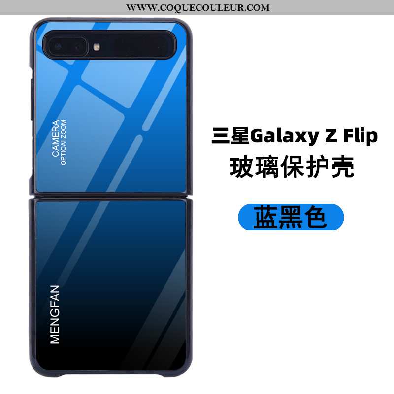 Housse Samsung Z Flip Protection Téléphone Portable Dégradé De Couleur, Étui Samsung Z Flip Verre Pe