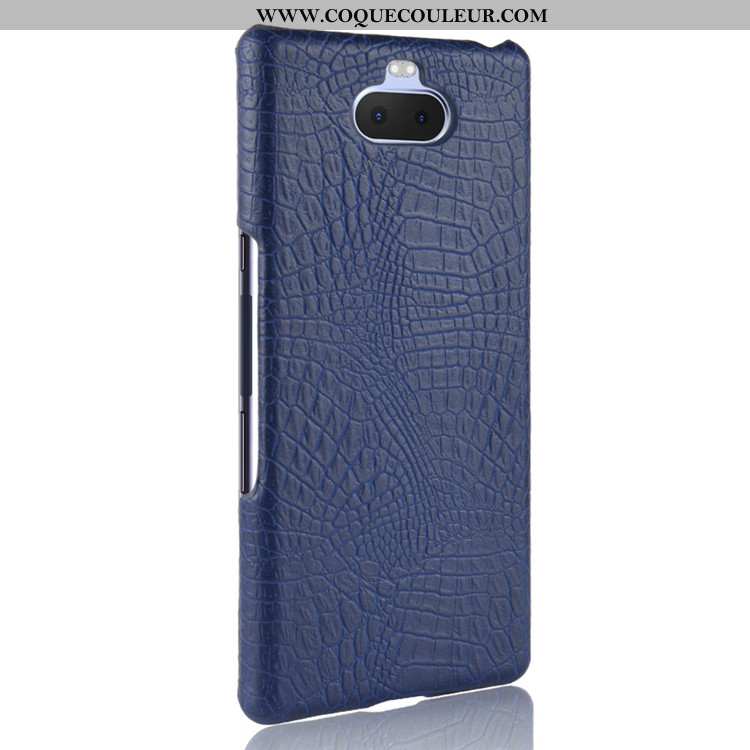Housse Sony Xperia 10 Protection Téléphone Portable Bleu Marin, Étui Sony Xperia 10 Cuir Difficile B